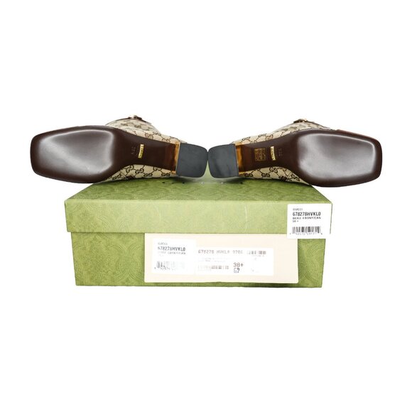 Gucci 678278 Original GG Canvas & Leather Knee Boots - Picture 5 of 8